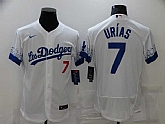 Dodgers 7 Julio Urias White 2021 City Connect Flexbase Jersey